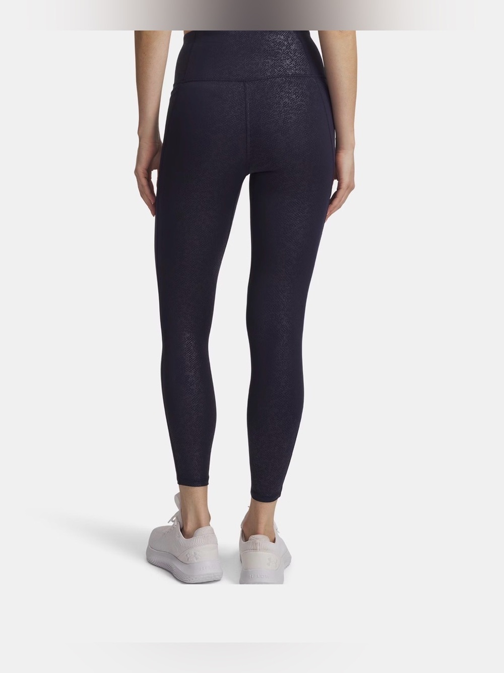 Under Armour Black Textured High-Rise Leggings - Picture 3 of 5